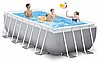 בריכה מלבנית אולטרה INTEX דגם 26790 + משאבת נייר 530 גלון