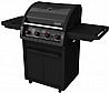 גריל גז 4 מבערים גלקסי + כירת צד - COLEMAN 4 GALAXY 63000 BTU - צבע שחור מגורגר