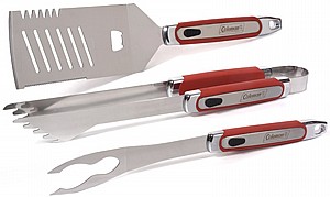 סט 3 כלים לגריל - ידית אדומה קולמן COLEMAN סט 3 כלים לגריל - ידית אדומה קולמן COLEMAN