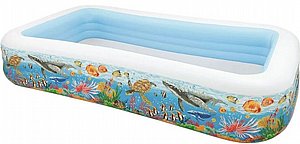 בריכה משפחתית הדפס דגים 58485 INTEX בריכה משפחתית הדפס דגים 58485 INTEX