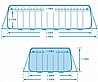 בריכה מלבנית אולטרה INTEX דגם 26364 סדרת ULTRA XTR + משאבת חול 2,100 גלון
